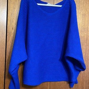 Anthropologie 3x royal blue sweater